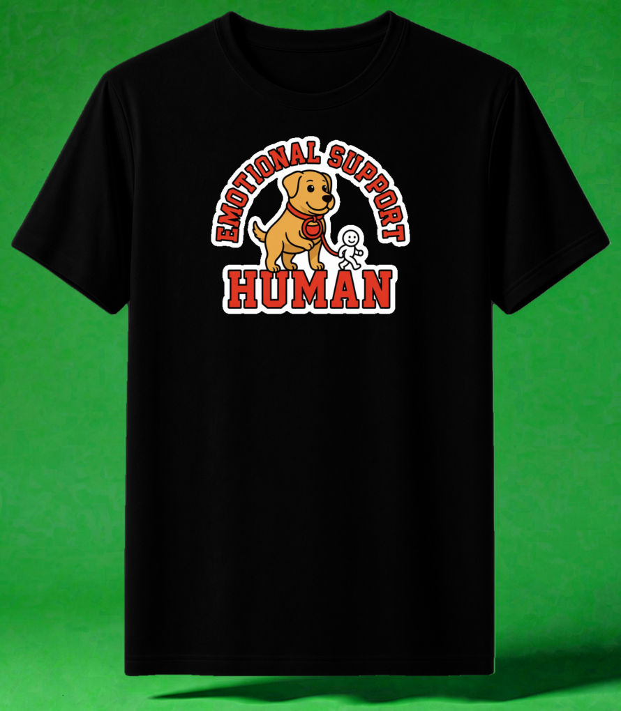 Emotional Support Human: A Funny Tee for Pet Lovers